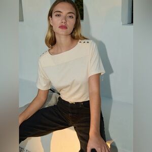 Nation LTD Johnnie Top in Parchment